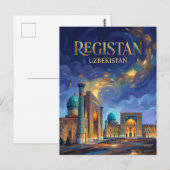 Registhan-Platz Usbekistan Postkarte (Vorne/Hinten)