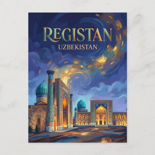 Registhan-Platz Usbekistan Postkarte (Vorderseite)