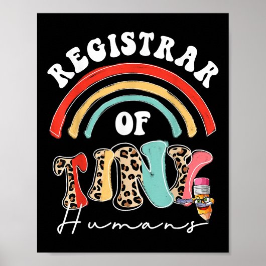 Registrar Of Tiny Humans, Funny School Team Regist Poster (Vorne)