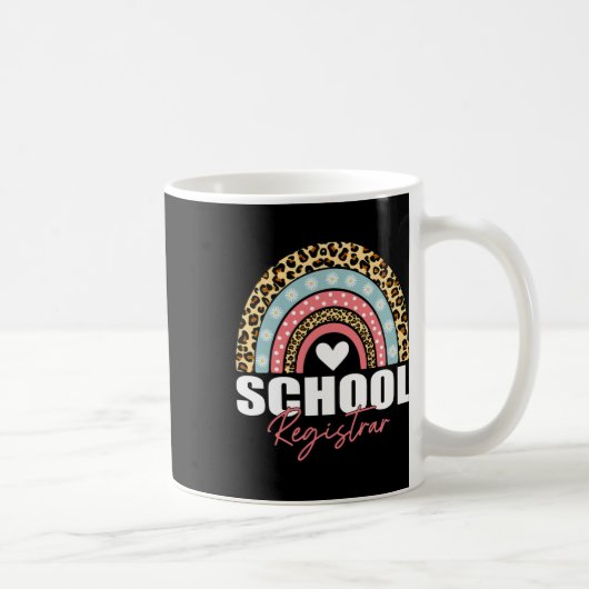Registrar Rainbow Leopard 100. Schultag Kaffeetasse (Rechts)