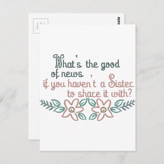 Registrieren Postkarte (Vorne/Hinten)