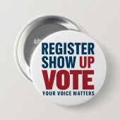 Registrieren Sie die Abstimmung anzeigen Ihre Stim Button (Vorne & Hinten)