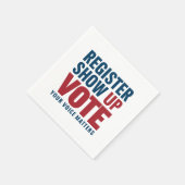 Registrieren Sie die Abstimmung anzeigen Ihre Stim Serviette (Ecke)