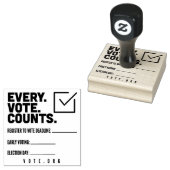 Registrieren Sie sich bei der Abstimmung über die Gummistempel (Stempel)