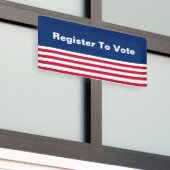 Registrieren Sie sich für die Wahl von Patriotic R Banner (Draußen Gebäude)