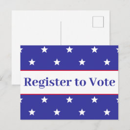 Registrieren Sie sich für die Wahl von Red White u Postkarte