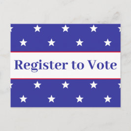 Registrieren Sie sich für die Wahl von Red White u Postkarte