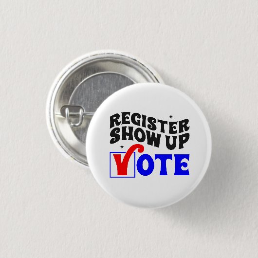 Registrieren Sie sich, um abzustimmen Button (Vorne & Hinten)