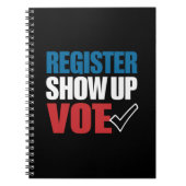 Registrieren Sie sich zur Abstimmung 2024 Notizblock (Vorderseite)