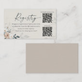 Registrierkarte "Baby in Bloom French Floral Rose" Begleitkarte (Vorne/Hinten)