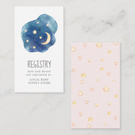 Registriernummer für Mond und Stars Baby Girl Begleitkarte