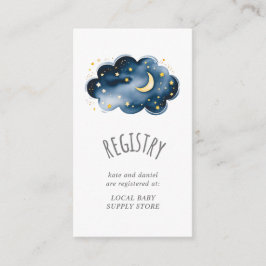 Registriernummer für Mond und Stars Baby Girl Begleitkarte