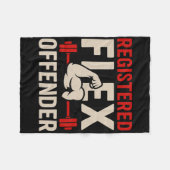 Registriert Flex Offender Funny Gym Workout Bodybu Fleecedecke (Vorderseite (Horizontal))