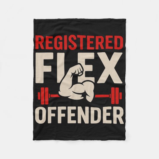 Registriert Flex Offender Funny Gym Workout Bodybu Fleecedecke (Vorderseite)