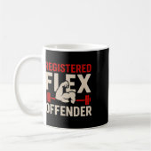 Registriert Flex Offender Funny Gym Workout Bodybu Kaffeetasse (Links)