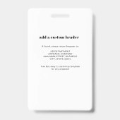 Registriert Krankenpflege QR Code Foto ID Ausweis (Rückseite)