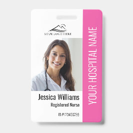 Registriert Krankenpflege RN Medical Pink Foto ID  Ausweis