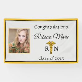 Registriert Krankenpfleger Abschluss Caduceus Bann Banner