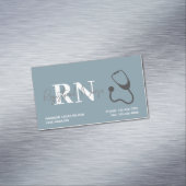 Registriert Krankenschwester Modern Blue Medical S Magnetische Visitenkarte (Beispiel)
