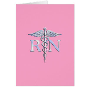 Registriert Krankenschwester RN Caduceus auf Light