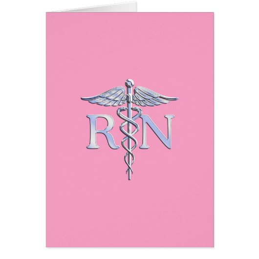 Registriert Krankenschwester RN Caduceus auf Light (Vorne)