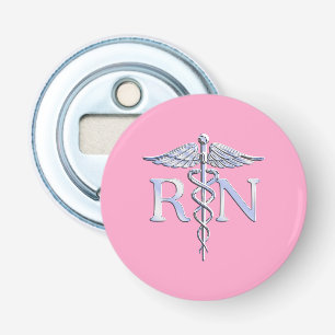 Registriert Krankenschwester RN Caduceus auf Paste Flaschenöffner