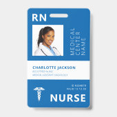 Registriert Krankenschwester RN Foto ID Ausweis (Vorderseite)