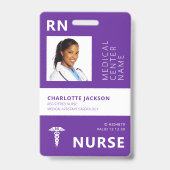 Registriert Krankenschwester RN Foto ID Ausweis (Vorderseite)