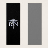 Registriert Krankenschwester RN Silver Caduceus au (Vorne & Hinten)
