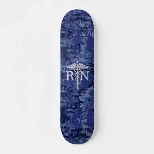 Registriert Krankenschwester RN Silver Caduceus au Skateboard (Vorne)