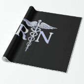 Registriert Krankenschwester RN Silver Caduceus Sn Geschenkpapier (Ungerollt)