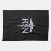 Registriert Krankenschwester RN Silver Caduceus Sn Handtuch (Horizontal)
