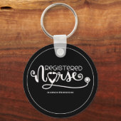 Registriert Krankenstehenstethoskop (RN)Personalis Schlüsselanhänger (Vorderseite)