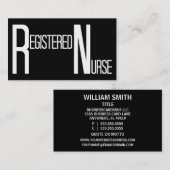 Registriert Krankenversicherung Black Simple Busin Visitenkarte (Vorne/Hinten)