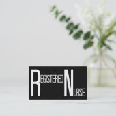 Registriert Krankenversicherung Black Simple Busin Visitenkarte (Stehend Vorderseite)