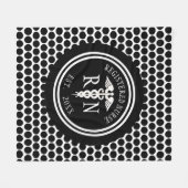 Registriert Krankenversicherung RN Caduceus Schwar Fleecedecke (Vorderseite (Horizontal))