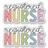 Registriert Krankenversicherung RN Niedlich Aufkleber (Vorderseite)