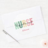 Registriert Krankenversicherung RN NIEDLICH Person Runder Aufkleber (Umschlag)