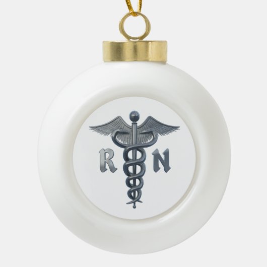 Registriert Krankenzeichen Keramik Kugel-Ornament (Vorderseite)