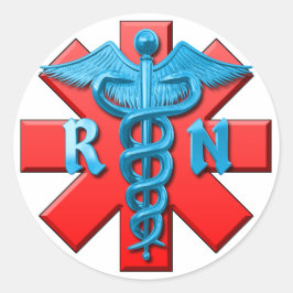 Registriert Krankenzeichen Runder Aufkleber