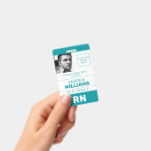 Registriert Nurse-ID Nummer Aquamarines White-Logo Ausweis (Handheld)