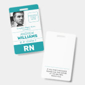 Registriert Nurse-ID Nummer Aquamarines White-Logo Ausweis (Front & Back)