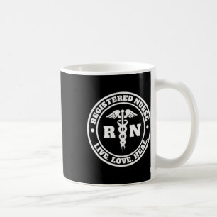 Registriert Nurse Live Liebe Heal Pocket Logo Rn Kaffeetasse