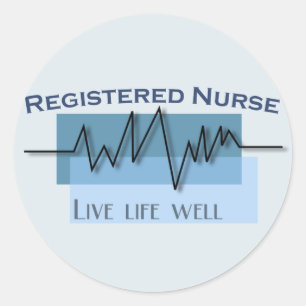 Registriert Nurse Live Life Well Logo Runder Aufkleber