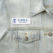 Registriert Nurse RN Abzeichen Navy Blue Pink Mode Namensschild (Beispiel)