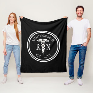 Registriert Nurse RN Caduceus Abschluss Jahr Fleecedecke