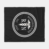 Registriert Nurse RN Caduceus Abschluss Jahr Fleecedecke (Vorderseite (Horizontal))