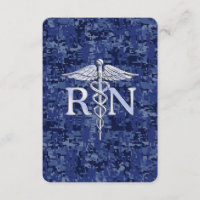 Registriert Nurse RN Caduceus auf Navy Blue Camouf
