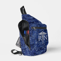 Registriert Nurse RN Caduceus auf Navy Blue Camouf