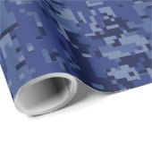 Registriert Nurse RN Caduceus auf Navy Blue Camouf Geschenkpapier (Rolleneckpunkt)